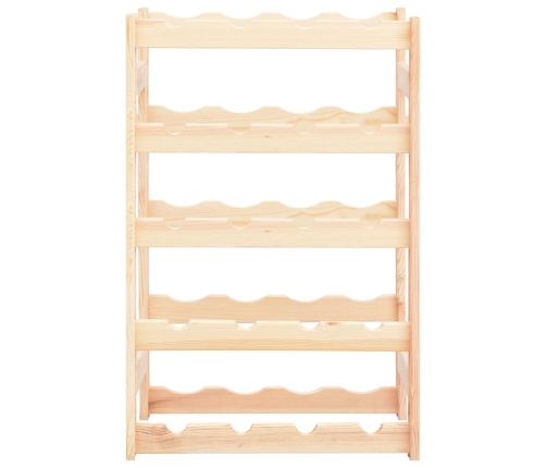 vidaXL vīna pudeļu statīvs 20 pudelēm, priedes koks