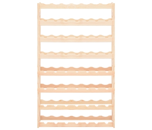 vidaXL vīna pudeļu statīvs 56 pudelēm, priedes koks
