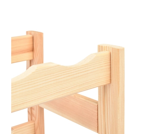 vidaXL vīna pudeļu statīvs 56 pudelēm, priedes koks