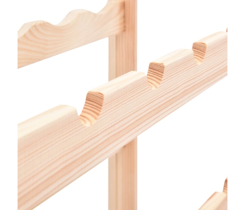 vidaXL vīna pudeļu statīvs 56 pudelēm, priedes koks