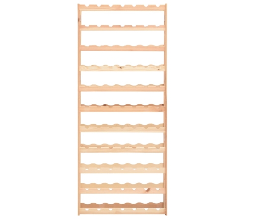 vidaXL vīna pudeļu statīvs 77 pudelēm, priedes koks