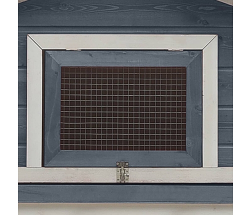 vidaXL trušu būris, pelēks, 310x70x87 cm, priedes masīvkoks, egle