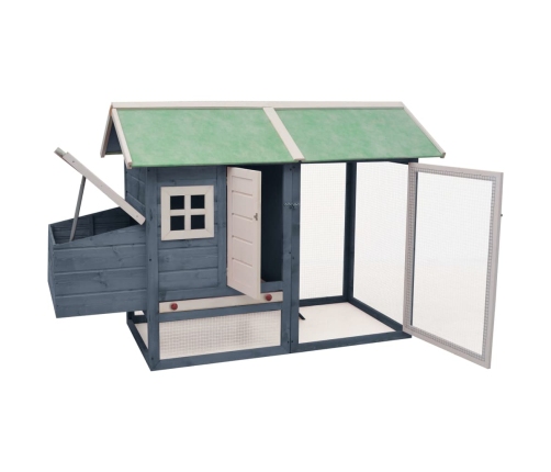 vidaXL vistu būris, pelēks, 170x81x110 cm, priedes masīvkoks, egle