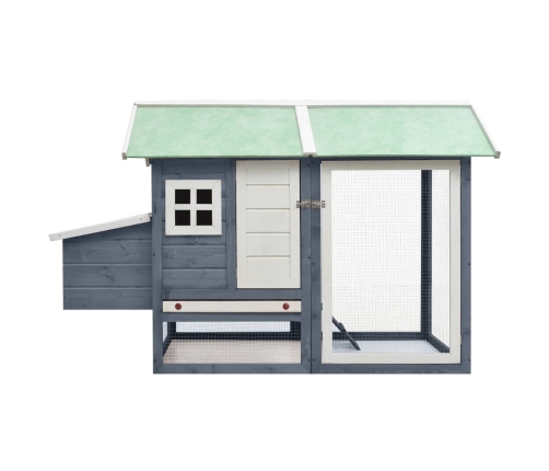 vidaXL vistu būris, pelēks, 170x81x110 cm, priedes masīvkoks, egle