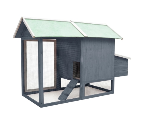 vidaXL vistu būris, pelēks, 170x81x110 cm, priedes masīvkoks, egle