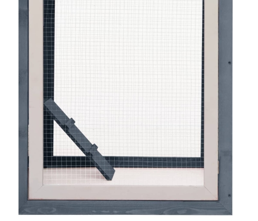 vidaXL vistu būris, pelēks, 170x81x110 cm, priedes masīvkoks, egle