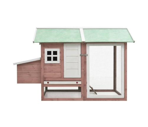 vidaXL vistu būris, mokas krāsa, 170x81x110cm, priedes masīvkoks, egle