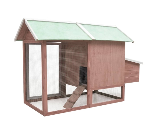 vidaXL vistu būris, mokas krāsa, 170x81x110cm, priedes masīvkoks, egle