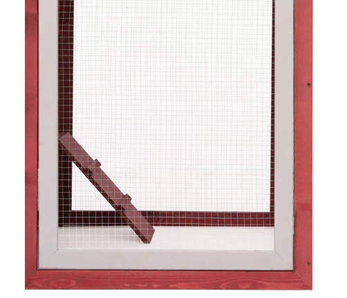 vidaXL vistu būris, sarkans, 170x81x110 cm, priedes masīvkoks, egle