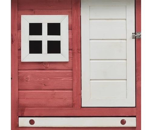 vidaXL vistu būris, sarkans, 170x81x110 cm, priedes masīvkoks, egle