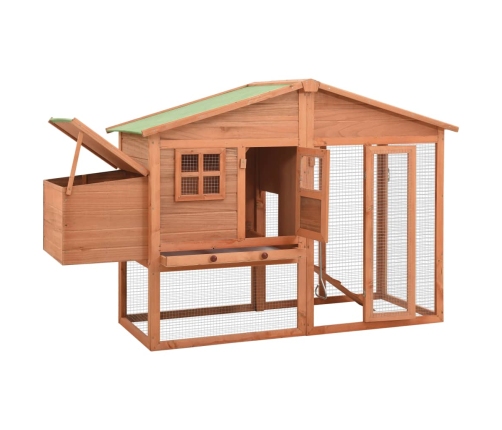 vidaXL vistu būris ar perētavu, egles masīvkoks