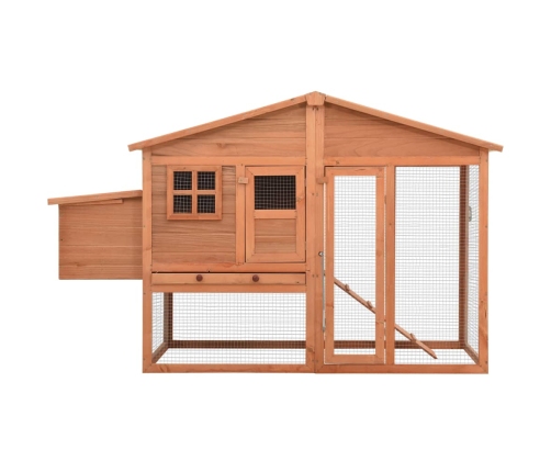 vidaXL vistu būris ar perētavu, egles masīvkoks