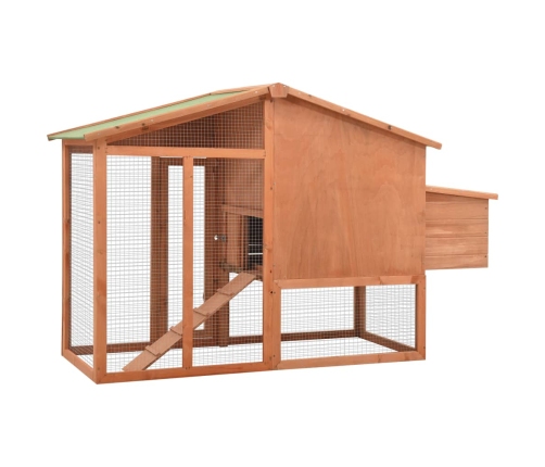 vidaXL vistu būris ar perētavu, egles masīvkoks