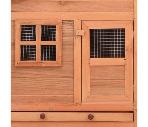 vidaXL vistu būris ar perētavu, egles masīvkoks