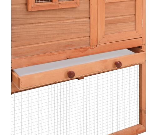 vidaXL vistu būris ar perētavu, egles masīvkoks