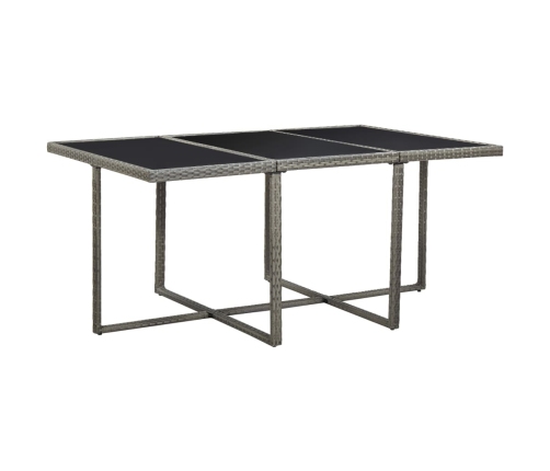 11-Daļīgs Dārza Mēbeļu Komplekts Ar Matračiem, Pe, Pelēks  Vidaxl