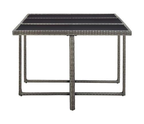 11-Daļīgs Dārza Mēbeļu Komplekts Ar Matračiem, Pe, Pelēks  Vidaxl