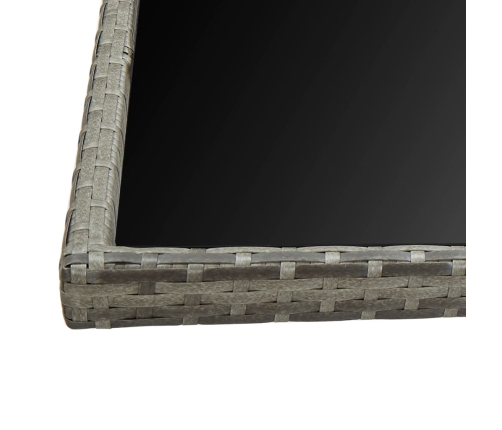 11-Daļīgs Dārza Mēbeļu Komplekts Ar Matračiem, Pe, Pelēks  Vidaxl