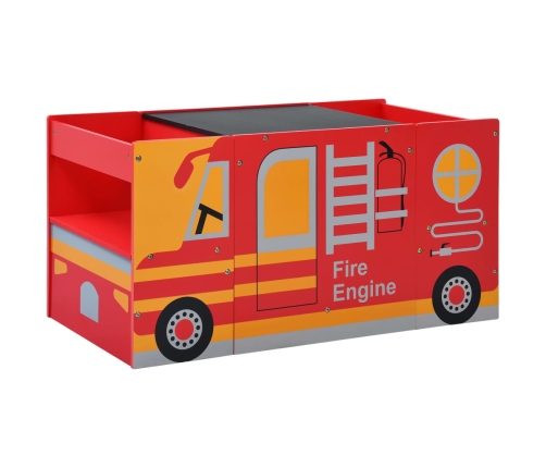 3-Daļīgs Bērnu Galda Un Krēslu Komplekts, Ugunsdzēsēju Mašīna Vidaxl