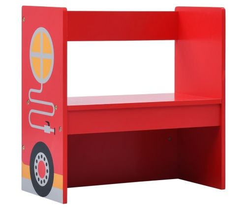 3-Daļīgs Bērnu Galda Un Krēslu Komplekts, Ugunsdzēsēju Mašīna Vidaxl