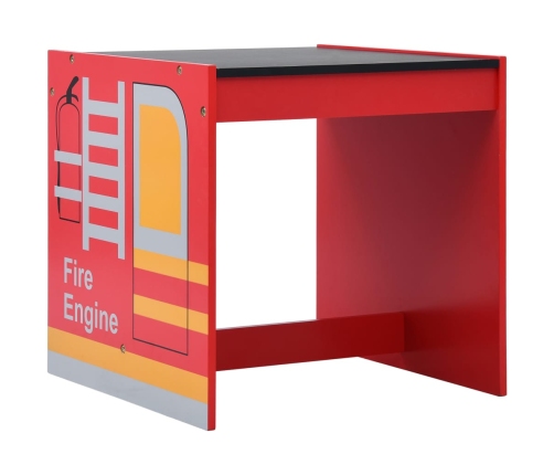 3-Daļīgs Bērnu Galda Un Krēslu Komplekts, Ugunsdzēsēju Mašīna Vidaxl