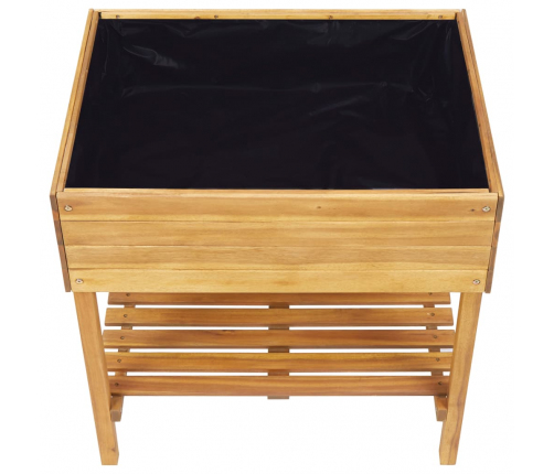 vidaXL paaugstināta puķu kaste, 78,5x58,5x78,5 cm, akācijas masīvkoks