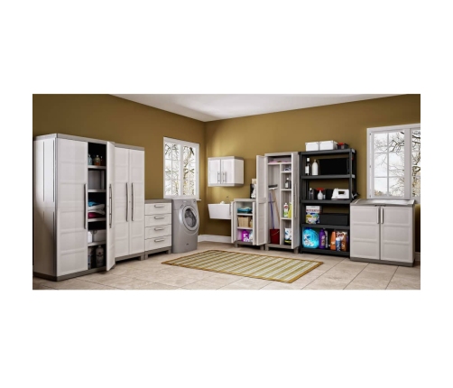 Keter Skapis Excellence Ar Plauktiem, Bēšs Un Pelēkbrūns, 182 Cm