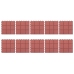 vidaXL terases flīzes, 10 gab., sarkanas, 30,5x30,5 cm, plastmasa