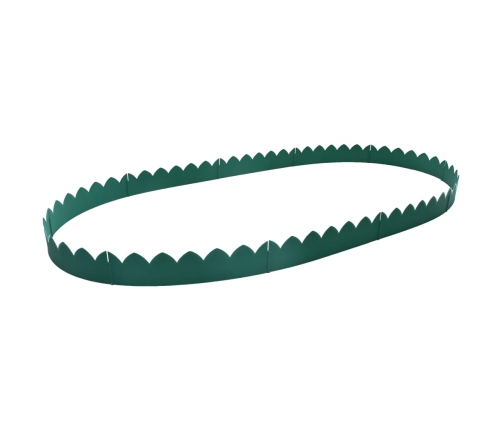 vidaXL zāliena apmales, 10 gab., zaļas, 65x15 cm, PP