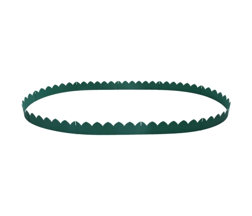 vidaXL zāliena apmales, 10 gab., zaļas, 65x15 cm, PP