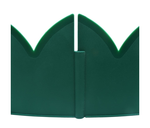 vidaXL zāliena apmales, 10 gab., zaļas, 65x15 cm, PP