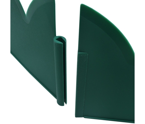 vidaXL zāliena apmales, 10 gab., zaļas, 65x15 cm, PP