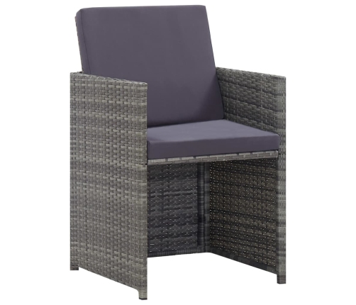 vidaXL 13-daļīgs dārza mēbeļu komplekts, PE, akācijas masīvkoks