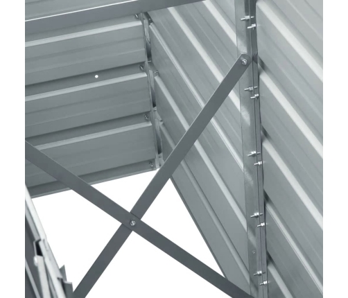 vidaXL augstā puķu kaste, cinkots tērauds, 240x40x45 cm, pelēka