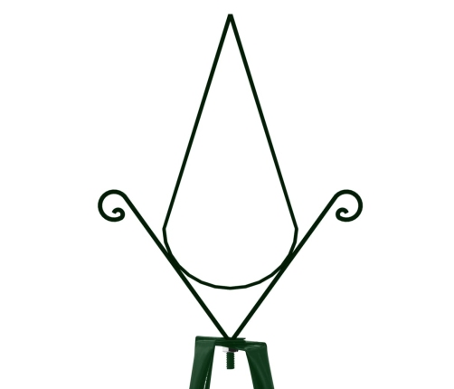 vidaXL vīteņaugu balsti, 2 gab., tumši zaļi, 35x35x195 cm, dzelzs