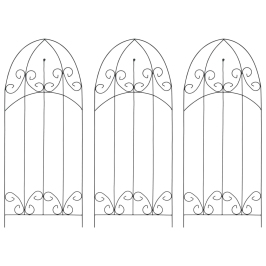 Vīteņaugu Balsti, 3 Gab., Melni, 40X100 Cm, Dzelzs  Vidaxl