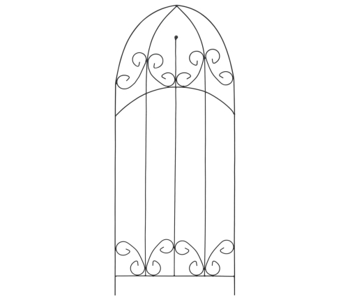 vidaXL vīteņaugu balsti, 3 gab., melni, 40x100 cm, dzelzs