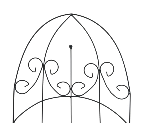 vidaXL vīteņaugu balsti, 3 gab., melni, 40x100 cm, dzelzs