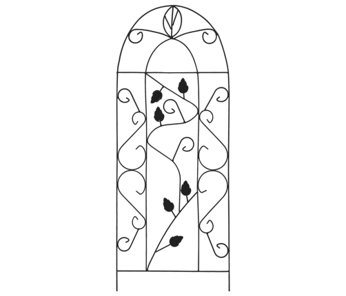 vidaXL vīteņaugu balsti, 3 gab., melni, 40x100 cm, dzelzs