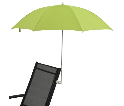 vidaXL kempinga krēslu saulessargi, 2 gab., zaļi, 105 cm