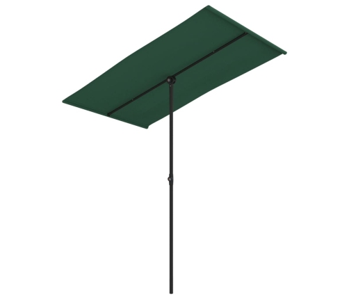 vidaXL dārza saulessargs ar alumīnija kātu, 180x110 cm, zaļš