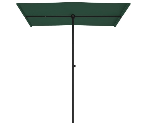 vidaXL dārza saulessargs ar alumīnija kātu, 180x110 cm, zaļš