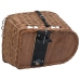 vidaXL velosipēda aizmugurējais grozs ar pārsegu, 55x31x36 cm, vītols