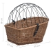vidaXL velosipēda aizmugurējais grozs ar pārsegu, 55x31x36 cm, vītols