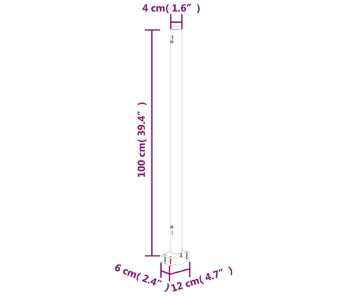 vidaXL izvelkama sānu markīze, 160x300 cm, sarkana