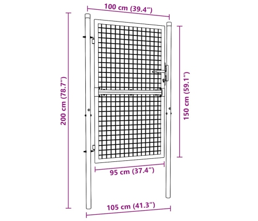 vidaXL žoga vārti, tērauds, 100x150 cm, zaļi