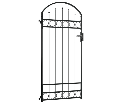 vidaXL žoga vārti ar arkveida formu, 89x200 cm, melns tērauds