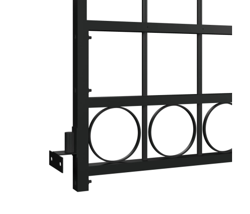 vidaXL žoga vārti ar arkveida formu, 89x200 cm, melns tērauds