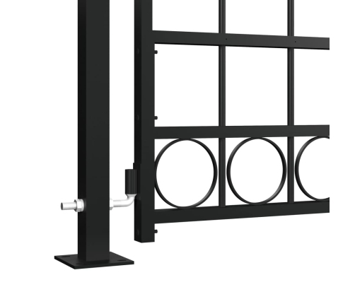 vidaXL žoga vārti ar arkveida formu un 2 stabiem, melni, 105x204 cm