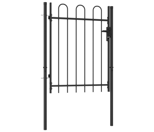 vidaXL žoga vārti ar arkveida formu, vienviru, melni, 1x1,2 m, tērauds